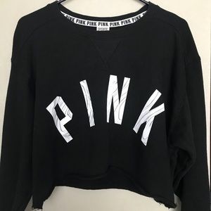 PINK Cropped Campus Crew